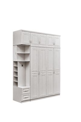 Multiscene Detachable White Wooden Wardrobe For Small Bedroom Adjustable