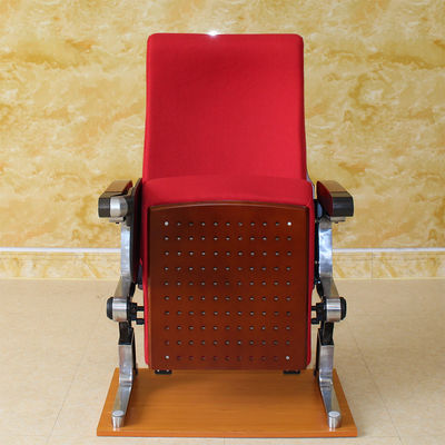 ODM Movie Theater Chair With Cup Holder , Multiscene Flameproof Red Theater Seats