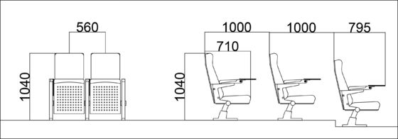 Multiscene Stadium Seating Movie Theater , Washable Dustproof Folding Theater Seats