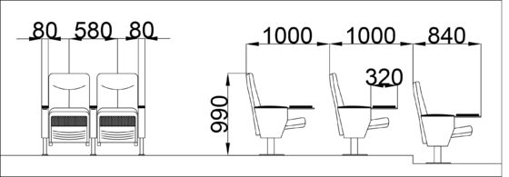 Foldable Auditorium Stadium Seating Cinema Antistatic Fire Resistant Moistureproof