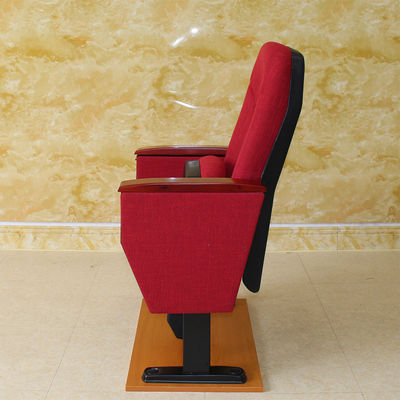 Red Movie Theater Cinema Hall Chairs Adjustable ISO9001 Durable Flameproof