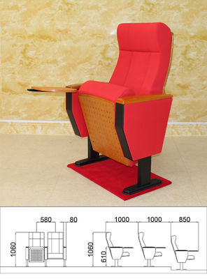 Hypoallergenic Washable Cinema Hall Chairs Folding Moistureproof High Density