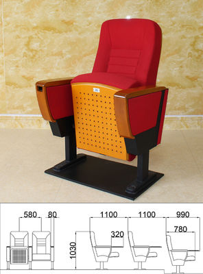 Flameproof Cinema Chair With Cup Holder , Anti Electrostatic Audience Seating Chairs