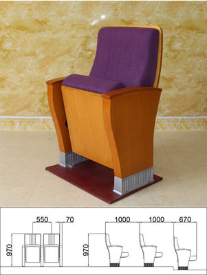 Multifunctional Folding Auditorium Chairs Movie Seating Detachable Anti Fouling