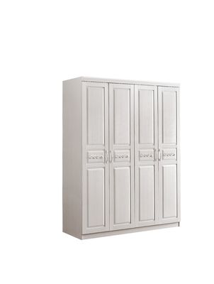 Sturdy Small White Wooden Wardrobe With Drawers Height 3m ISO9001 Durable